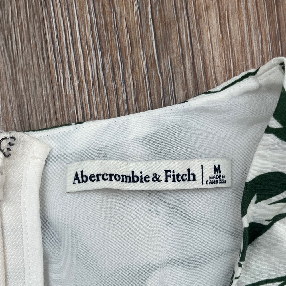 Abercrombie & Fitch Green and White Patterned Dress - Picture 2 of 3